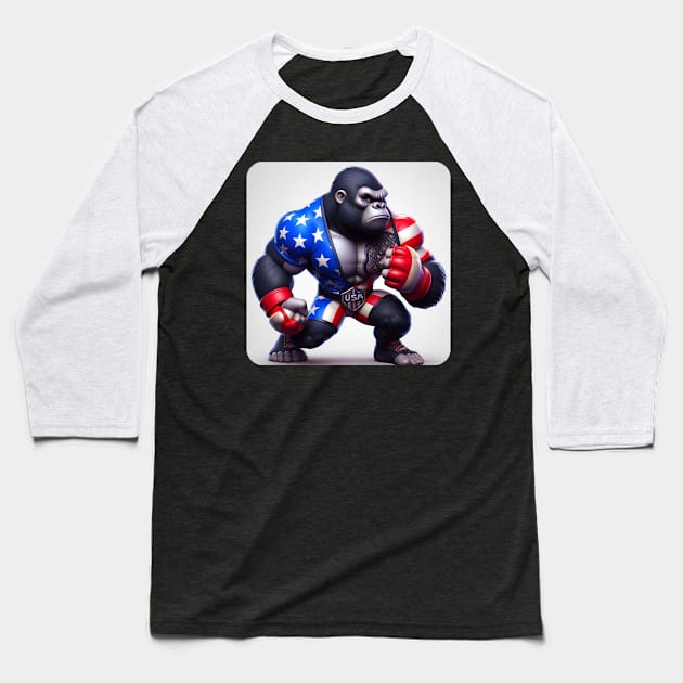 Grumpy Gorilla #29 Baseball T-Shirt by The Black Panther